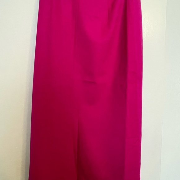 Vintage Nordstrom Wool Women's Hot Pink Pencil Skirt | Size 10 - Picture 3 of 6